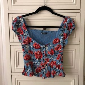 Zara off the shoulder summer shirt